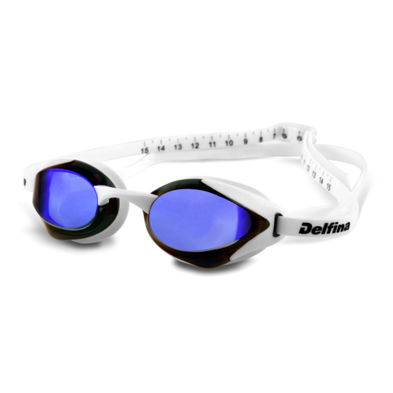 Mirrored Competition Goggles White/Blue MM-8504