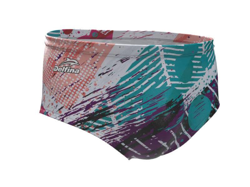 Squared swim brief SH251 [Palm shadow 34]